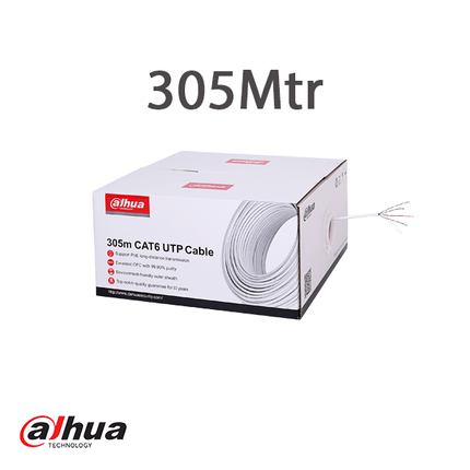 AlarmsysteemExpert.nl Netwerkkabel CAT6, UTP,  305 mtr in doos, 100% Koper, Solid aders, CPR gekeurd