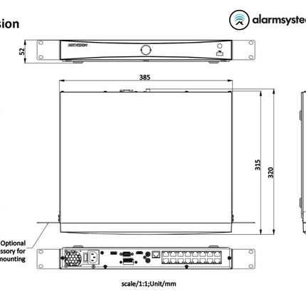 Hikvision DS-7616NXI-K2/16P 16 kanalen AcuSense NVR, HDMI, 16x PoE