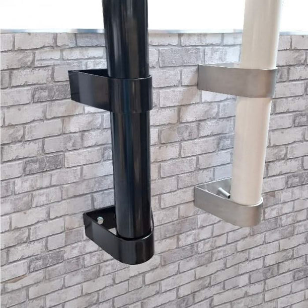 AlarmsysteemExpert.nl Cameramast 2 meter Ø 90mm met RVS muurbeugels