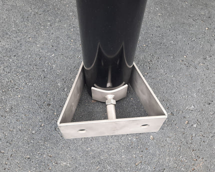 AlarmsysteemExpert.nl Cameramast 3 meter Ø 90mm met RVS muurbeugels