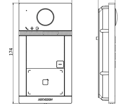 AlarmsysteemExpert.nl DS-KV8413-WME1/FLUSH Inbouw 4 beldrukkers IR verlichting PoE 12v
