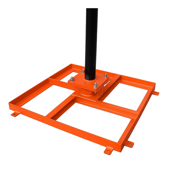 AlarmsysteemExpert.nl SecuTower Kantelbare vierkante aluminium cameramast 4 meter RAL-2004