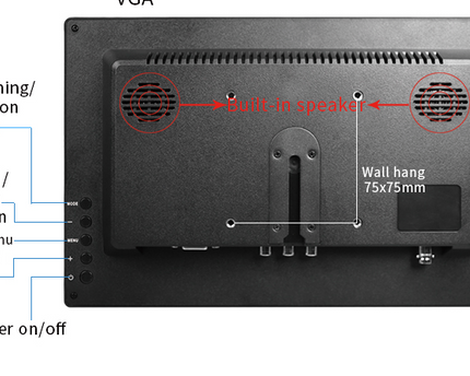 AlarmsysteemExpert.nl TFT 13" Full HD monitor incl. montagebeugel voor aan wand of bureau