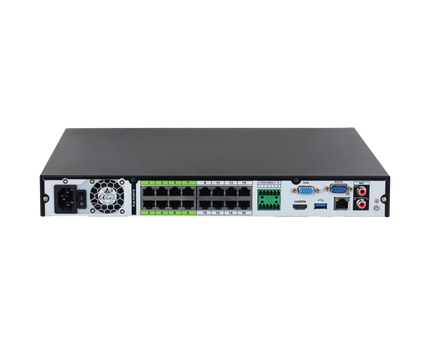 Dahua NVR5216-16P-EI, 16x PoE, Zonder Opslag, Geschikt voor 16 IP camera's