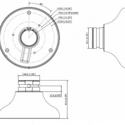 Dahua PFA107 montage adapter van aluminium