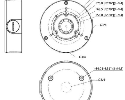 Dahua PFA130E montagebox Zwart