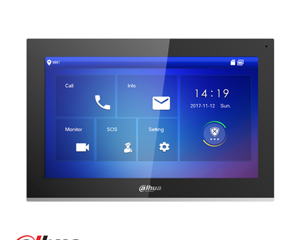 Dahua VTH5441G Binnenpost, 10 inch touch screen, Full HD, intern geheugen 8GB SD, SIP, PoE