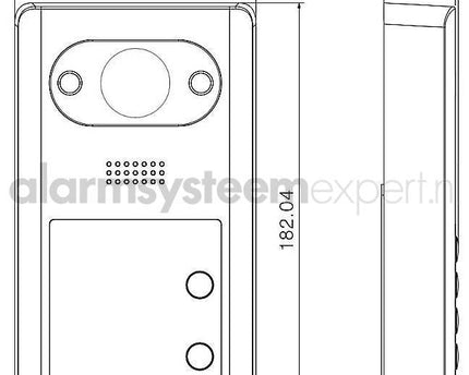 Dahua VTO3211D-P Video Intercom buitenpost met 1 drukknop, Mifare taglezer, PoE