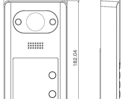 Dahua VTO3211D-P2 Video Intercom buitenpost met 2 drukknoppen, Mifare taglezer, PoE