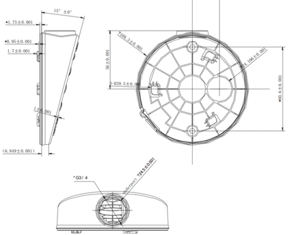 Hikvision DS-1281ZJ-DM27 schuine opbouw
