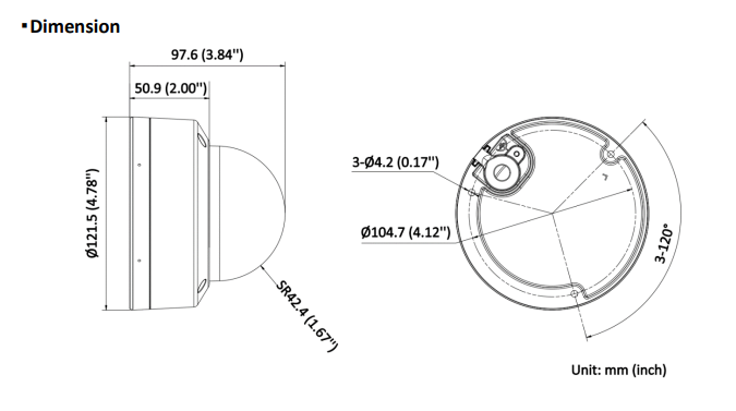 Hikvision DS-2CD2146G2H-ISU 4 MP DarkFighter AcuSense Dome Camera, PoE, Microfoon
