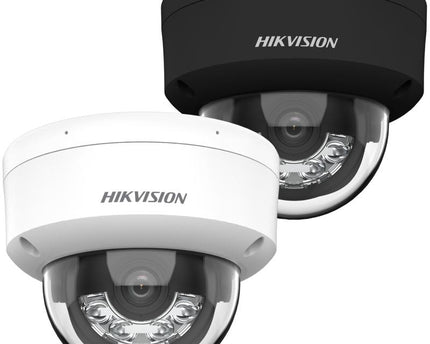 Hikvision DS-2CD2183G2-LIS2U Zwart, 8MP 4K Dome Camera, AcuSense, Smart Hybrid Light, PoE en 2x Microfoon