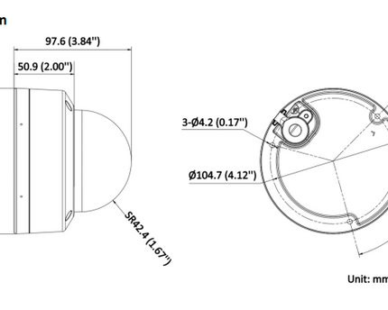 Hikvision DS-2CD2186G2H-ISU 2.8mm 8 MP DarkFighter AcuSense Dome Camera, PoE, Microfoon