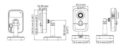 Hikvision DS-2CD2443G2-IW-2.8mm cubecamera 4 mp, IR en microfoon, WiFi, micro SD slot