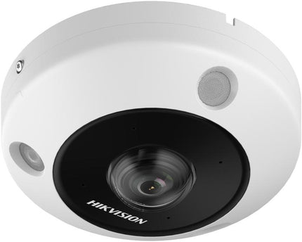 Hikvision DS-2CD6365G1-IVS, 6Mp Fisheye 360gr. camera BUITEN versie, PoE, microfoon/speaker, sd slot