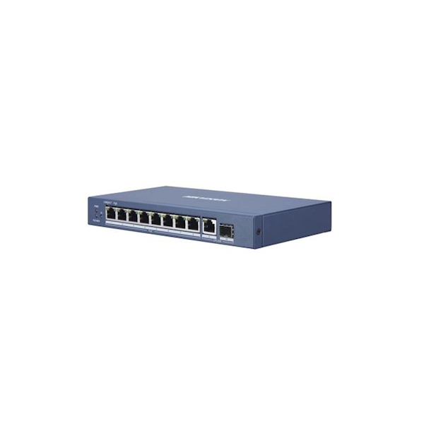 Hikvision DS-3E1510P-EI, 10 Poorts Smart Switch met, 8x PoE, 1000Mb/Gigabit