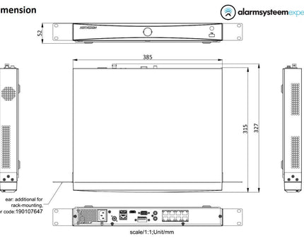 Hikvision DS-7608NXI-I2/8P/S, AcuSense, Netwerk video recorder, 8x IP kanalen, 8x POE, 4K