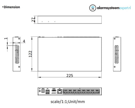 Hikvision DS-E08NI-Q1/8P, Incl. 2TB SSD, Geschikt voor 8 IP camera's 8x PoE