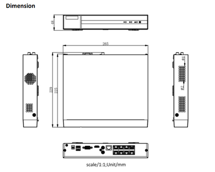 Hikvision HWN-4108MH-8P, 8 Kanaals 8Mp 4K NVR, PoE