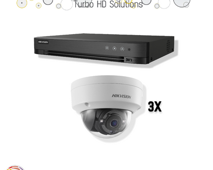 Hikvision Turbo HD Set | 3x Dome | 5 Megapixel |