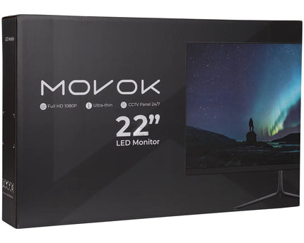 Movok Full HD LED monitor 22 inch met 2 speakers