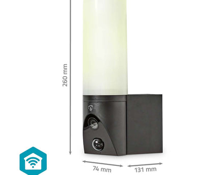 Nedis 2Mp SmartLife WiFi Camera (draaibaar) voor buiten met geïntegreerde Led Lamp