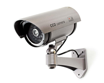 Nedis Dummy beveiligingscamera Bullet IP44 Zilver