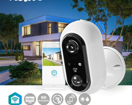 Nedis SmartLife Camera voor Buiten Wi-Fi Full HD IP65 Cloud / MicroSD