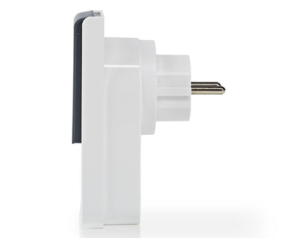 Nedis Wi-Fi Smart Stekker voor Buiten | Spatwaterbestendig | IP44 | Verbruiksmonitor | Schuko Type F | 16 A