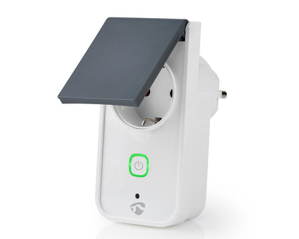 Nedis Wi-Fi Smart Stekker voor Buiten | Spatwaterbestendig | IP44 | Verbruiksmonitor | Schuko Type F | 16 A