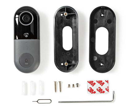 Nedis Wi-Fi Smart Videodeurbel Bediening via App microSD-Sleuf Full HD 1080p