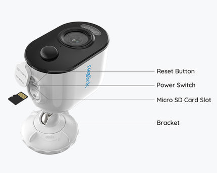 Reolink B330, 5MP Draadloze batterij camera met schrikverlichting