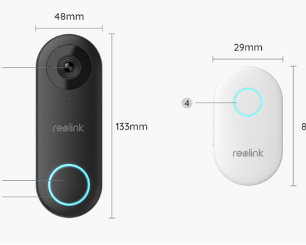 Reolink D340W Smart 2K+ WiFi Video deurbel met losse bel